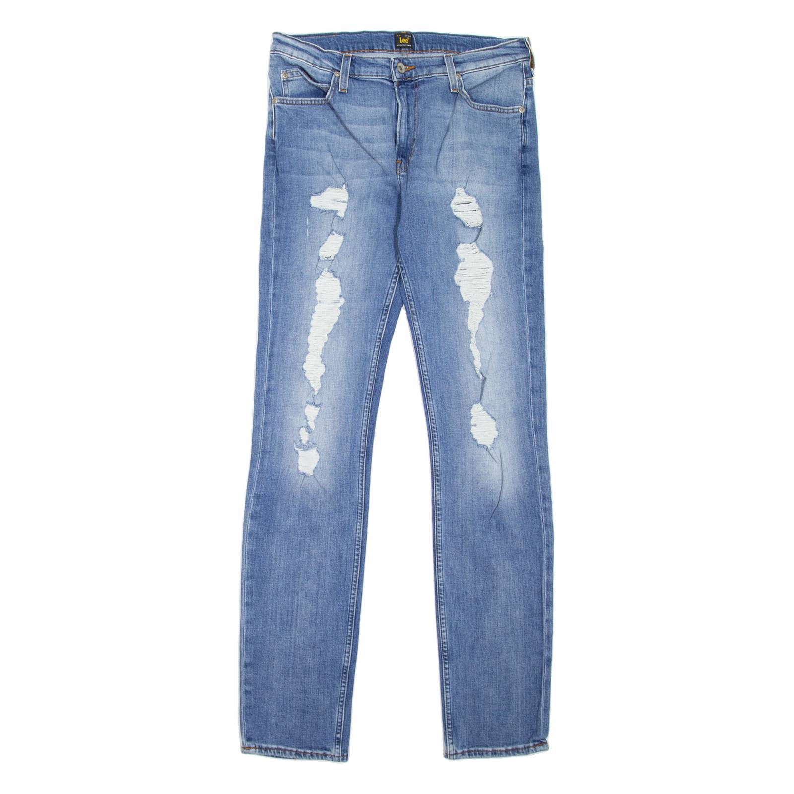 LEE Mens Jeans Blue Slim Straight Stone Wash W30 L34