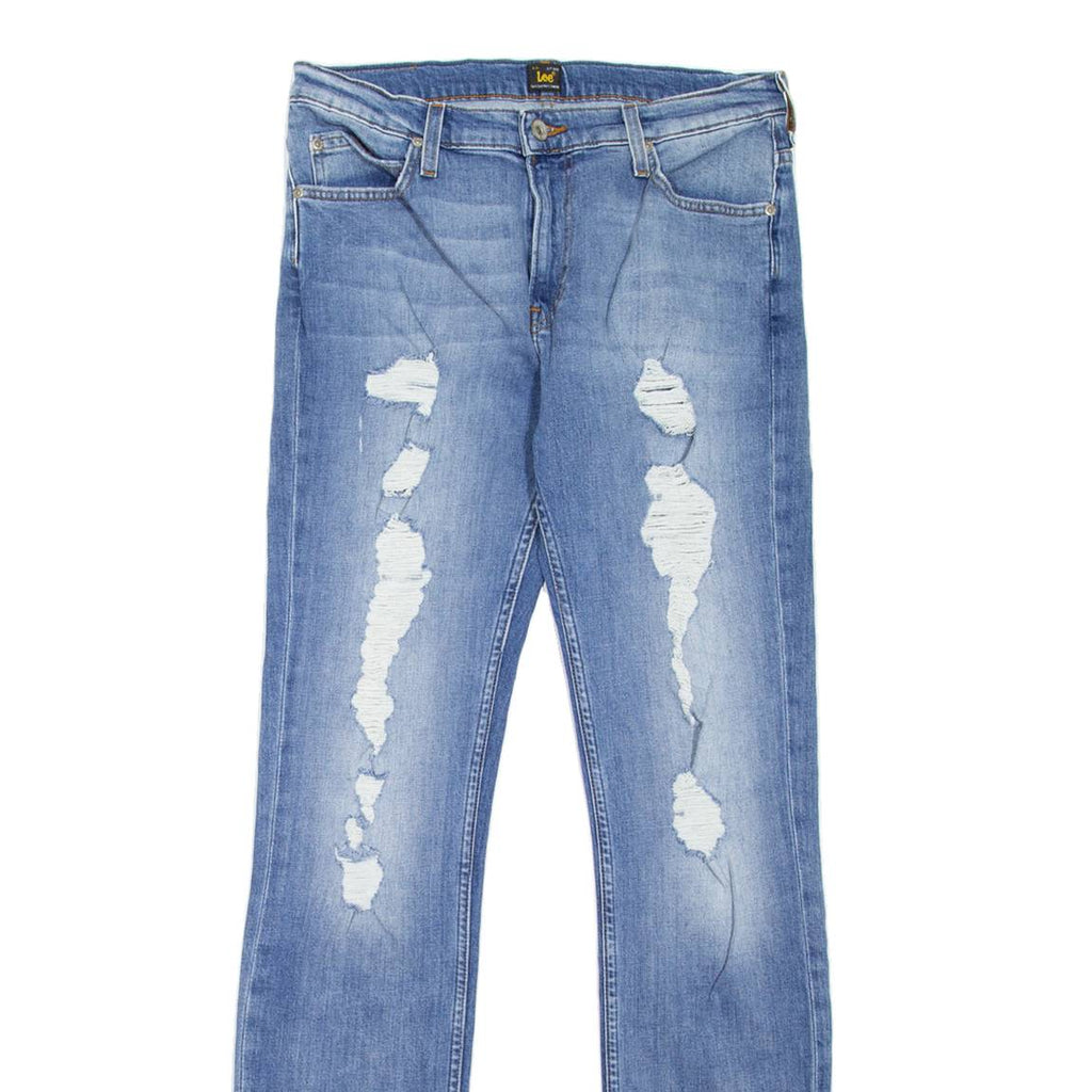 LEE Mens Jeans Blue Slim Straight Stone Wash W30 L34