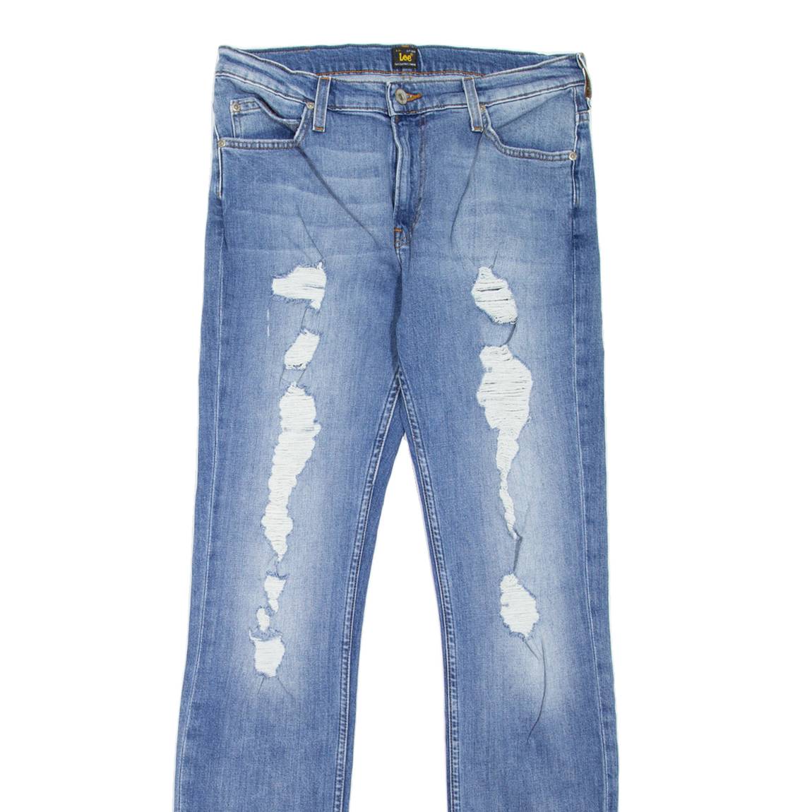 LEE Mens Jeans Blue Slim Straight Stone Wash W30 L34