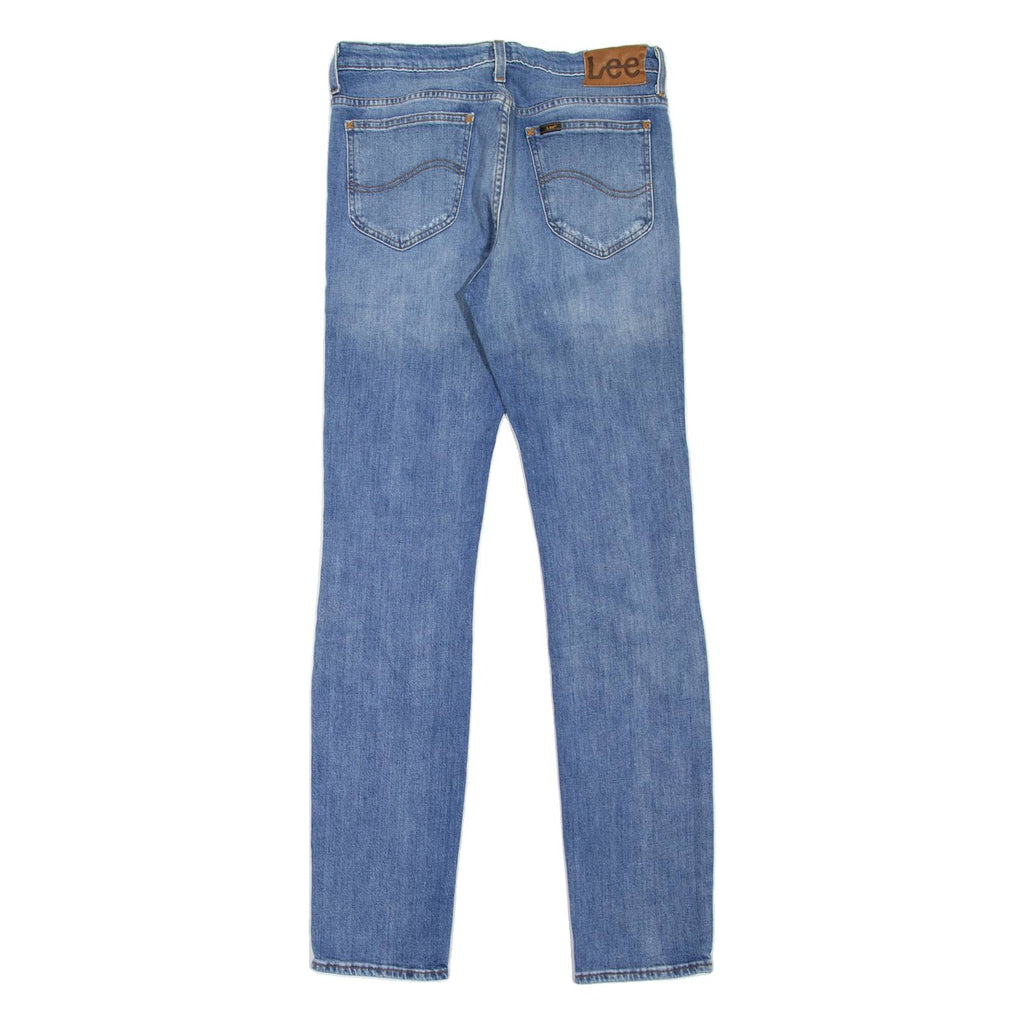 LEE Mens Jeans Blue Slim Straight Stone Wash W30 L34