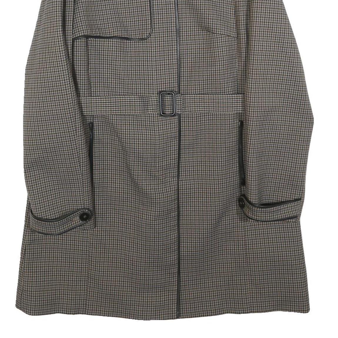 SANDRO Womens Grey Check Jacket S Polyester Blend Button Closure Stylish