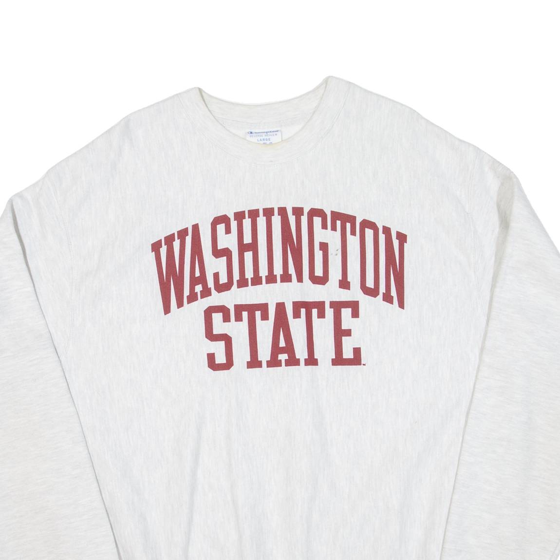 CHAMPION REVERSE WEAVE Washington State Mens Sweatshirt Grey USA M