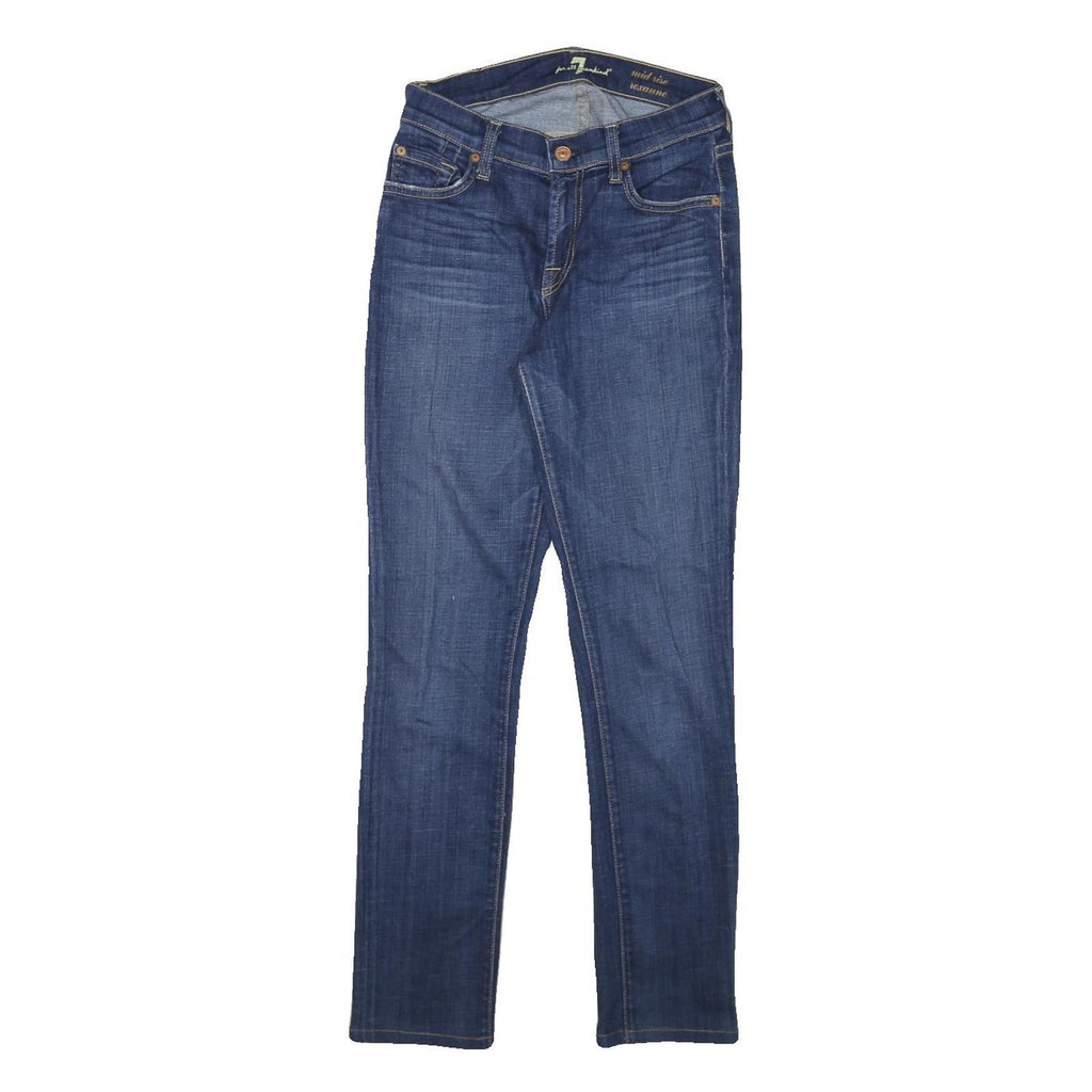 7 FOR ALL MANKIND Womens Jeans Blue Slim Skinny Denim Medium W24 L27 Stretch