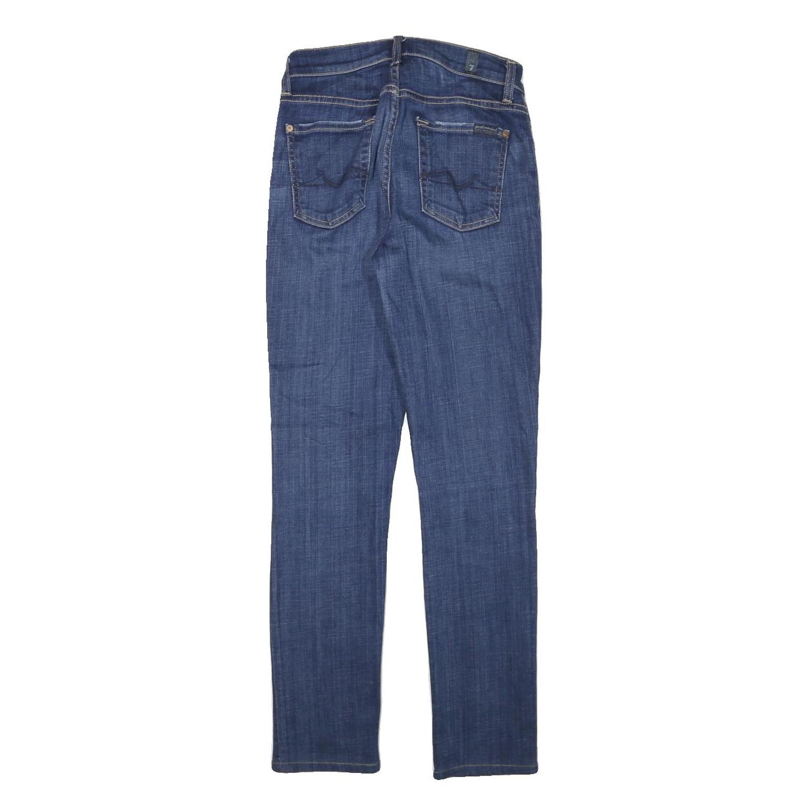 7 FOR ALL MANKIND Womens Jeans Blue Slim Skinny Denim Medium W24 L27 Stretch