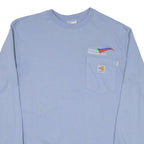 CARHARTT Pennant Midstream L.l.c Mens T-Shirt Blue Long Sleeve USA S