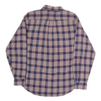 TOMMY HILFIGER Mens Blue & Pink Check Shirt M Cotton Blend Classic Fit