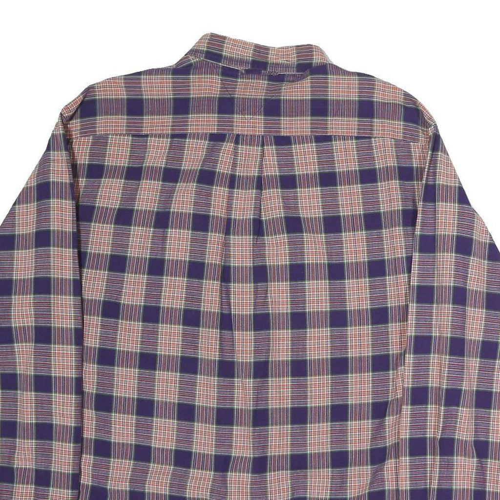 TOMMY HILFIGER Mens Blue & Pink Check Shirt M Cotton Blend Classic Fit