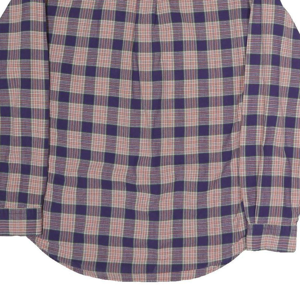 TOMMY HILFIGER Mens Blue & Pink Check Shirt M Cotton Blend Classic Fit