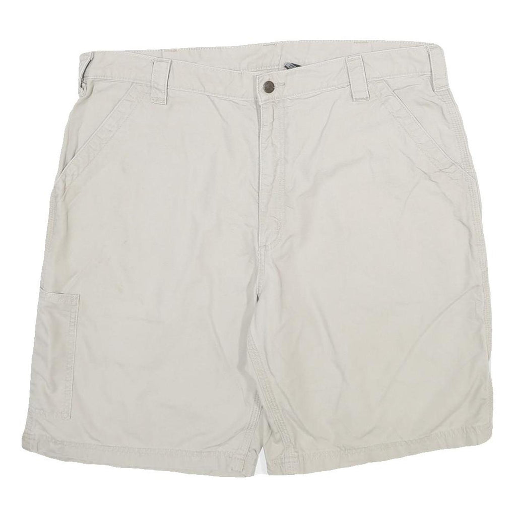 CARHARTT Mens Shorts Beige Casual Cotton XL W40 Workwear Utility Pockets