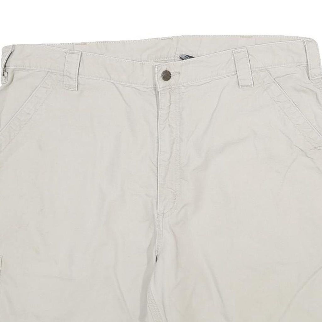 CARHARTT Mens Shorts Beige Casual Cotton XL W40 Workwear Utility Pockets