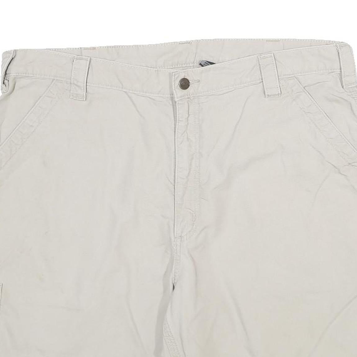 CARHARTT Mens Shorts Beige Casual Cotton XL W40 Workwear Utility Pockets