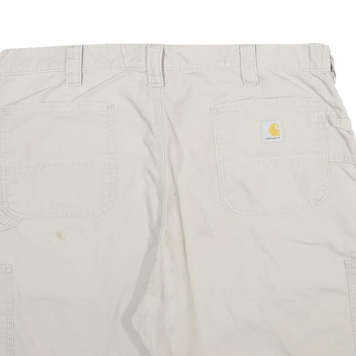 CARHARTT Mens Shorts Beige Casual Cotton XL W40 Workwear Utility Pockets