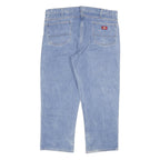 DICKIES Mens Regular Blue Denim Jeans W40 L28 Classic Cotton Blend Zip