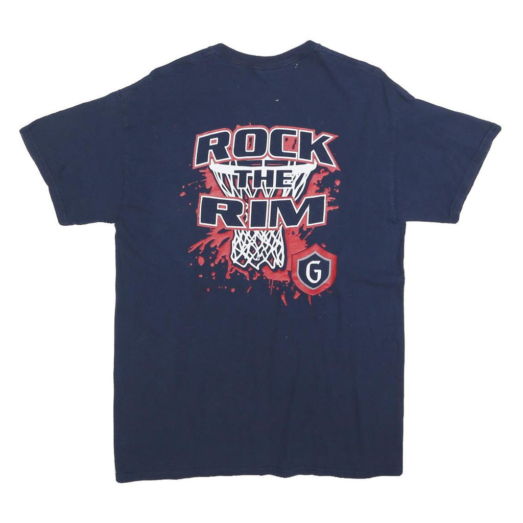 TRI-LAKE Mens Navy Blue Saint Marys Basketball Graphic T-Shirt M Short Sleeve