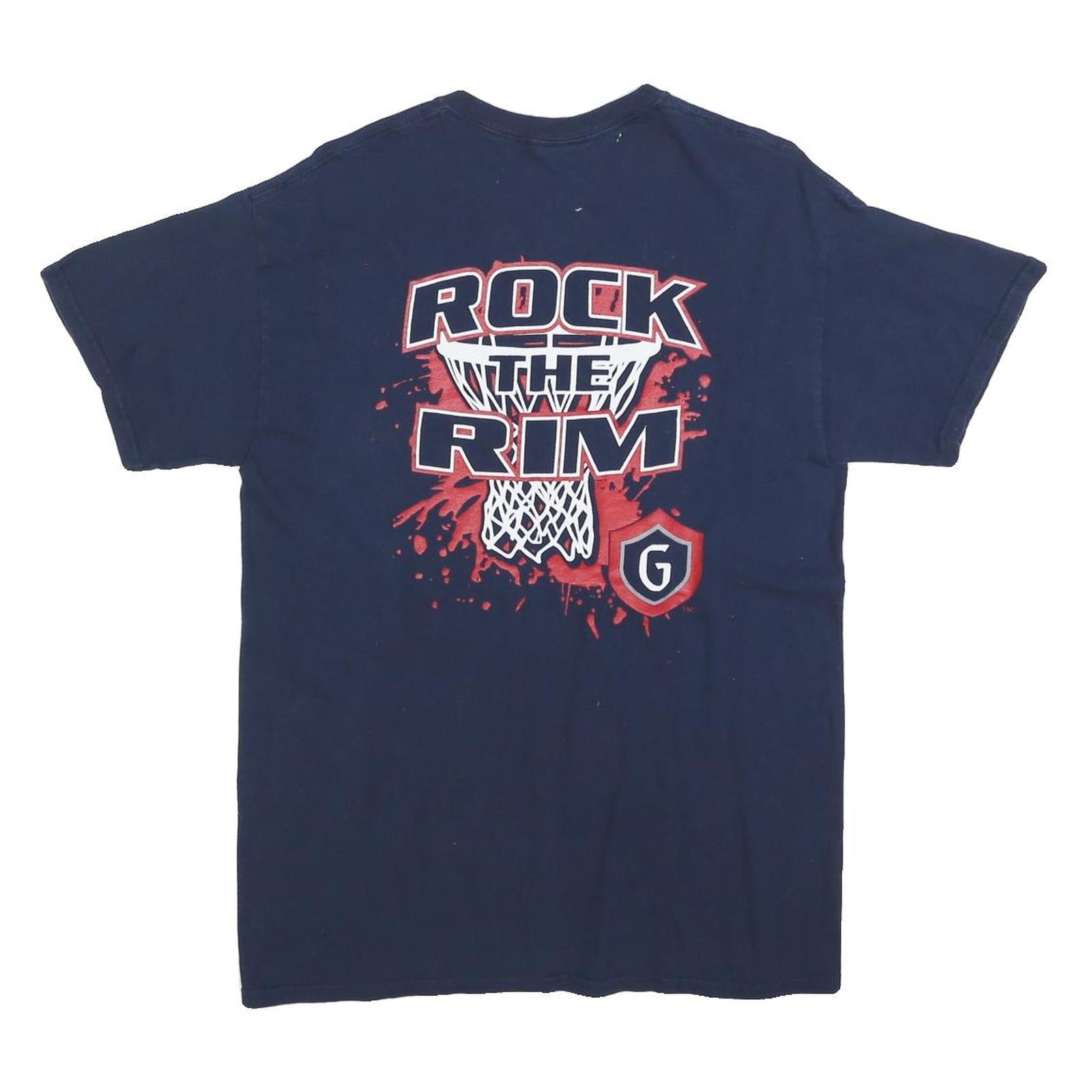 TRI-LAKE Mens Navy Blue Saint Marys Basketball Graphic T-Shirt M Short Sleeve