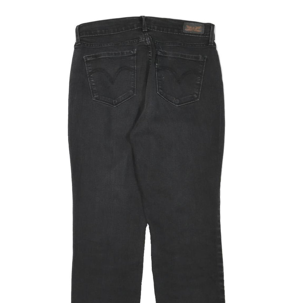 LEVI'S 505 Womens Jeans Black Regular Straight Denim Medium W30 L32 Zip