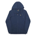 UNDER ARMOUR Mens Navy Blue Full Zip Hoodie S Cotton Blend Casual Sweatshirt