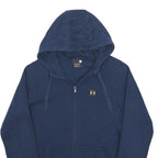 UNDER ARMOUR Mens Navy Blue Full Zip Hoodie S Cotton Blend Casual Sweatshirt