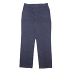 DICKIES Mens Cotton Blend Navy Regular Straight Trousers W34 L31 Workwear
