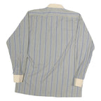 REGAL Mens Blue Beige Check Shirt L Long Sleeve Cotton Blend Classic Style