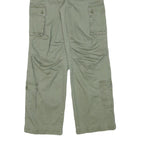 WILD FABLE Womens Cotton Blend Beige Relaxed Wide-Leg Cargo Trousers W26 L30