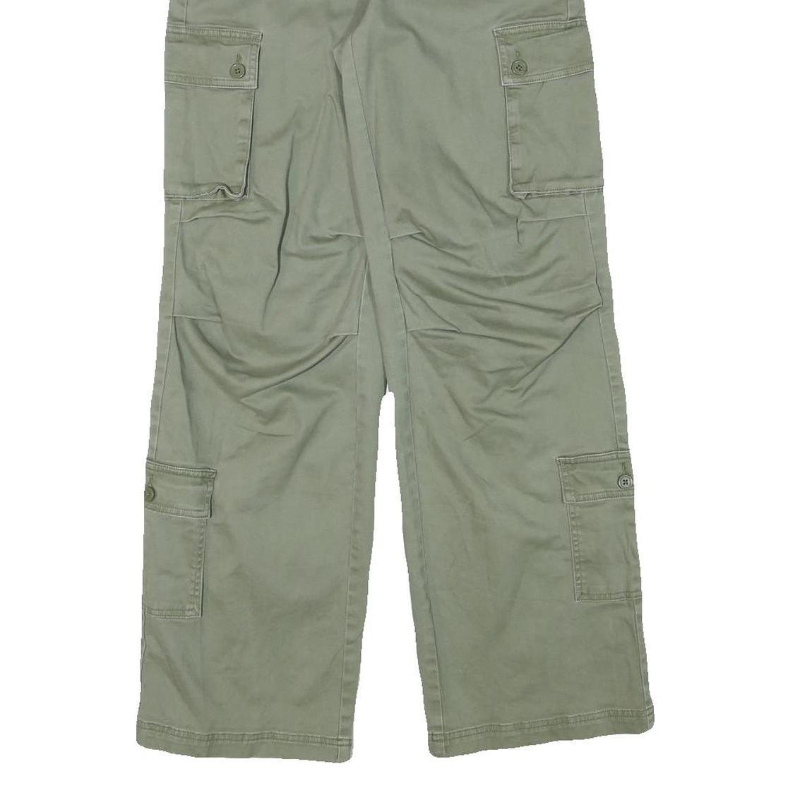 WILD FABLE Womens Cotton Blend Beige Relaxed Wide-Leg Cargo Trousers W26 L30