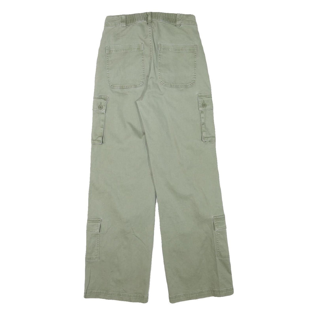 WILD FABLE Womens Cotton Blend Beige Relaxed Wide-Leg Cargo Trousers W26 L30