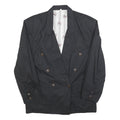 NEW FACES Womens Black Button Cotton Classic Jacket M Plain Button Closure