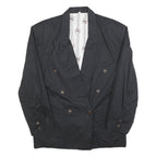 NEW FACES Womens Black Button Cotton Classic Jacket M Plain Button Closure