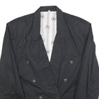 NEW FACES Womens Black Button Cotton Classic Jacket M Plain Button Closure
