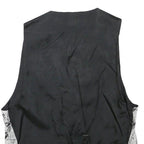 ANNE KRAMER Mens Black & White Abstract Print Button Jacket XS Polyester Blend