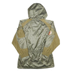 KAELIN Womens Olive Green & Khaki Hooded Polyamide Blend Jacket UK 12 Zip