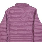 FILA Womens Purple Quilted Jacket L Polyester Blend Zip Lightweight Casual