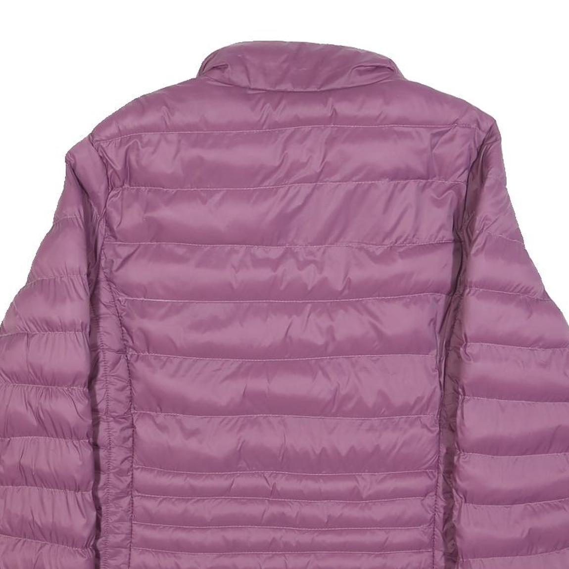 FILA Womens Purple Quilted Jacket L Polyester Blend Zip Lightweight Casual