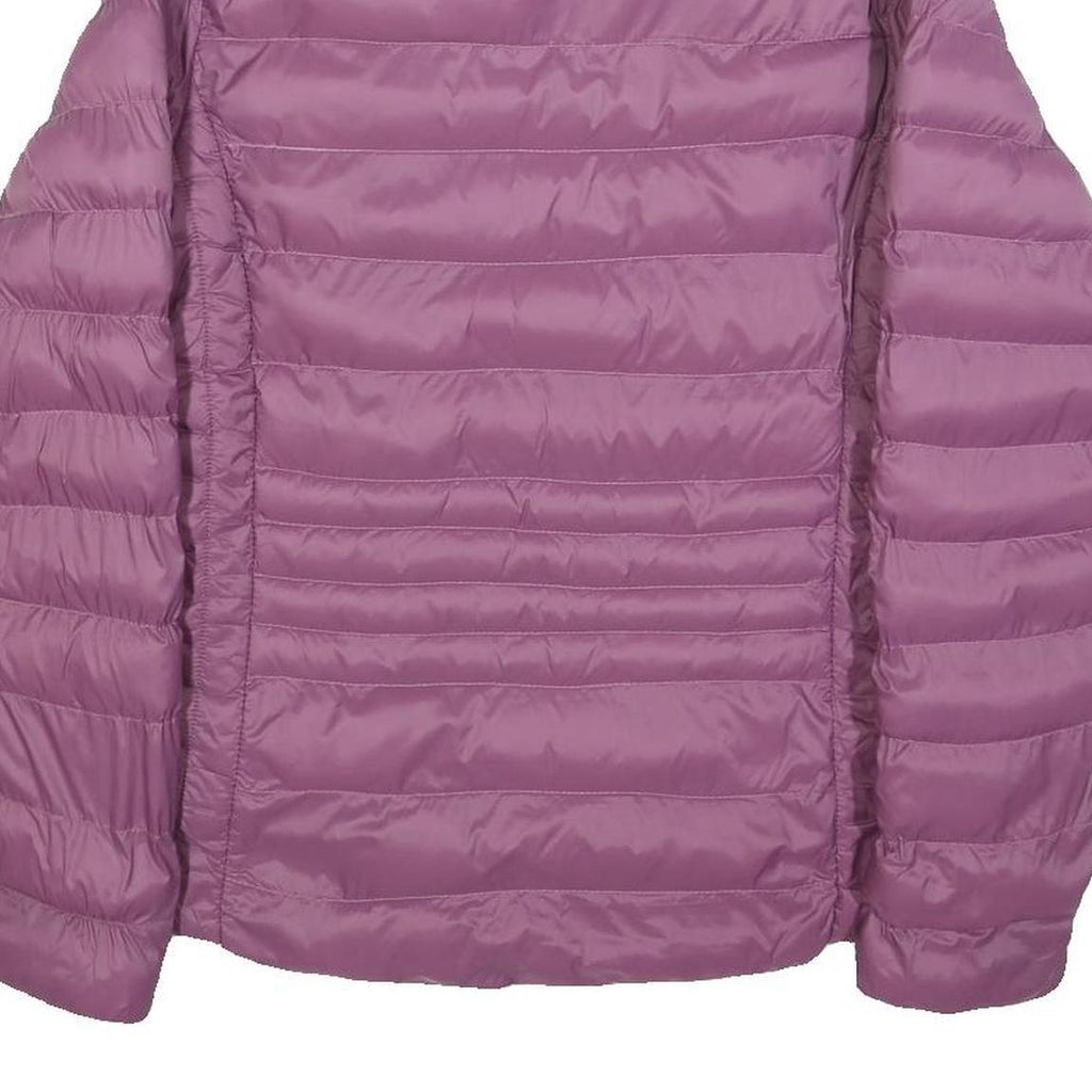 FILA Womens Purple Quilted Jacket L Polyester Blend Zip Lightweight Casual