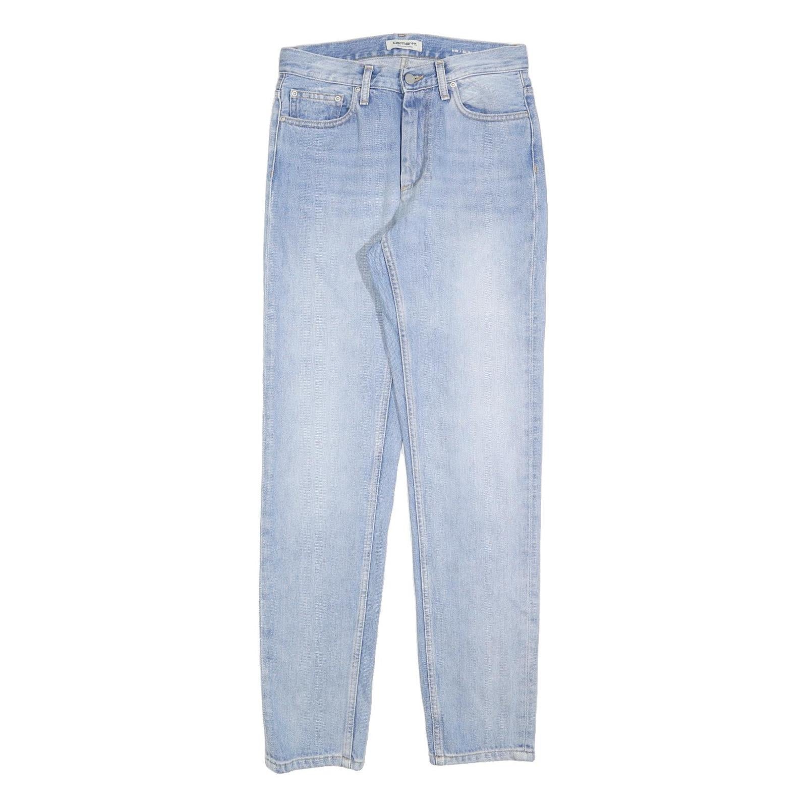 CARHARTT Womens Jeans Blue Slim Straight Denim Light W27 L32 Classic Fit