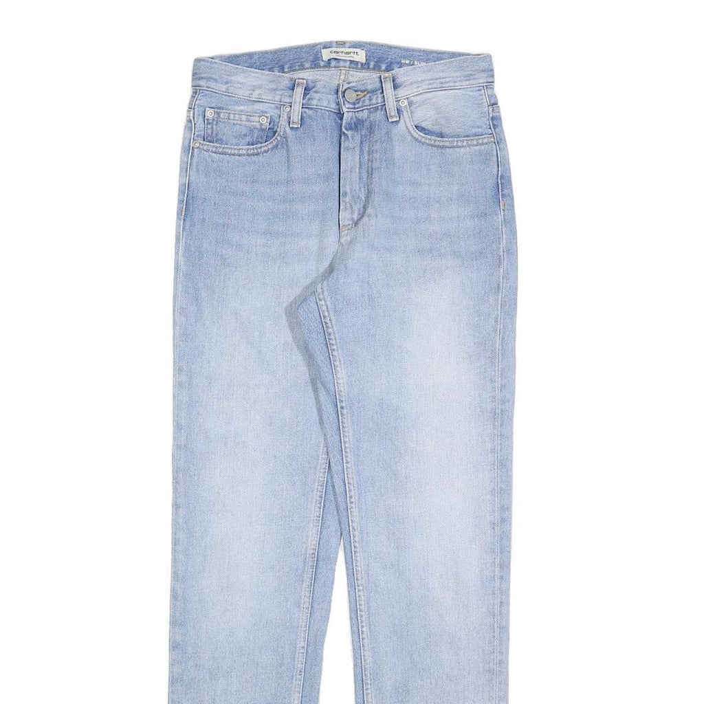 CARHARTT Womens Jeans Blue Slim Straight Denim Light W27 L32 Classic Fit