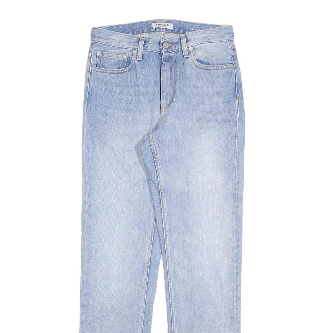 CARHARTT Womens Jeans Blue Slim Straight Denim Light W27 L32 Classic Fit