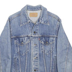 LEVI'S Mens Blue Denim Jacket M Cotton Plain Button Closure Classic Fit Casual