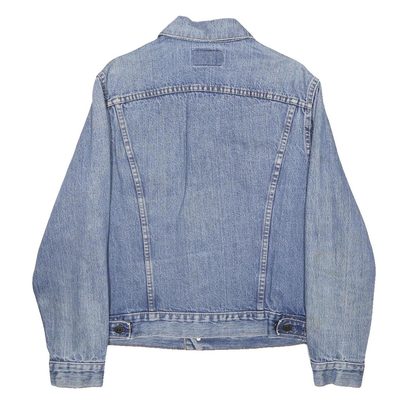 LEVI'S Mens Blue Denim Jacket M Cotton Plain Button Closure Classic Fit Casual