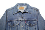 LEVI'S Mens Blue Denim Jacket M Cotton Plain Button Closure Classic Fit Casual
