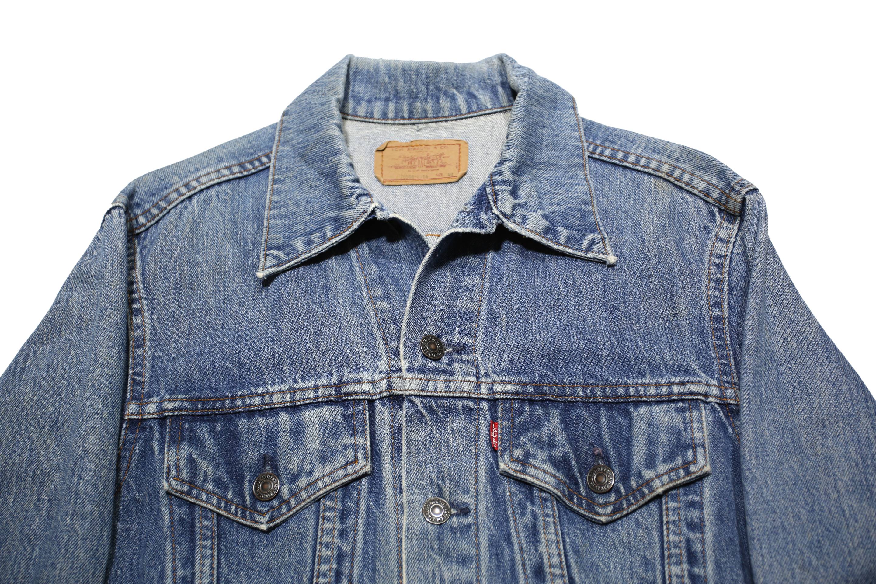 LEVI'S Mens Blue Denim Jacket M Cotton Plain Button Closure Classic Fit Casual
