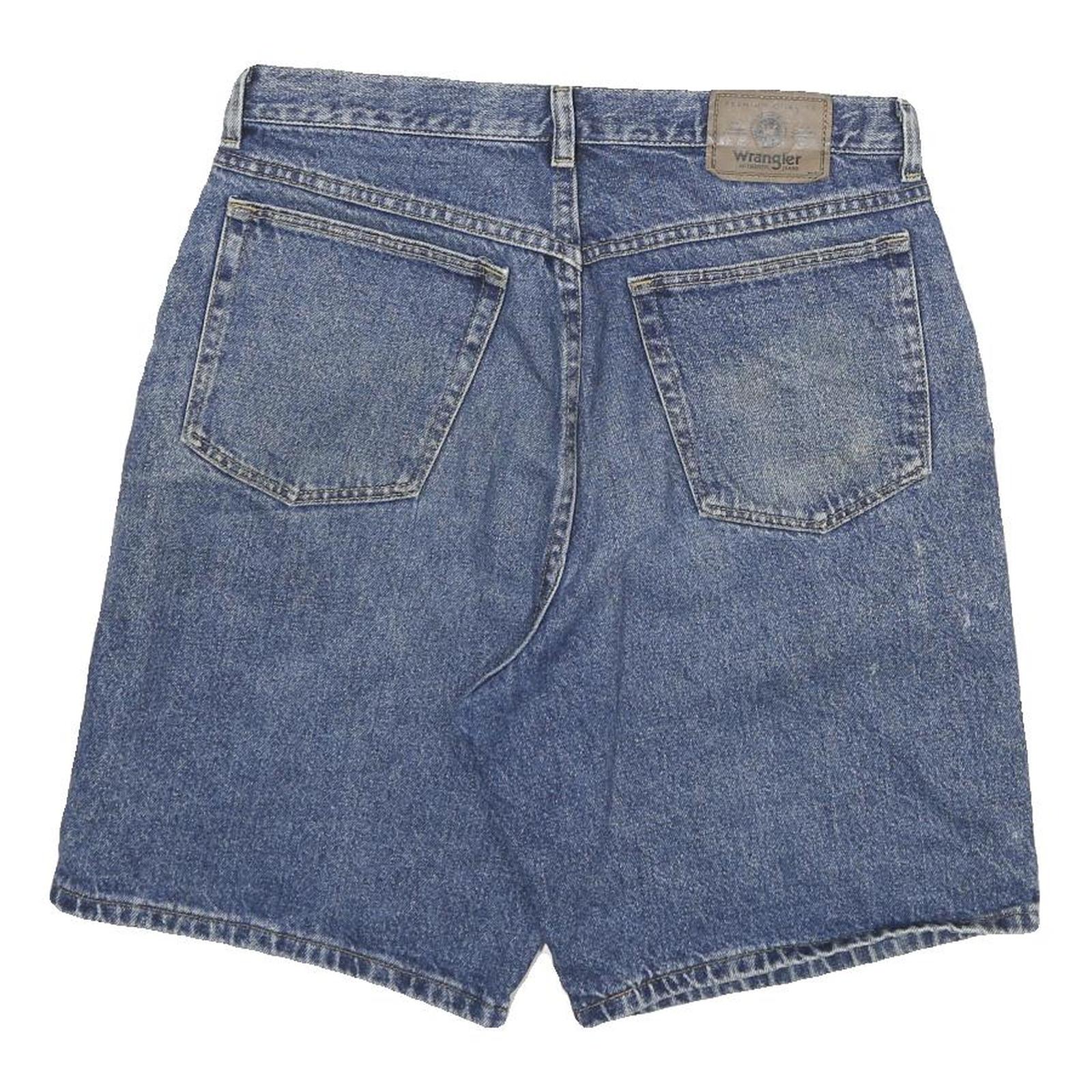 WRANGLER Mens Denim Blue Casual Shorts 2XL W33 Cotton Blend Classic Fit