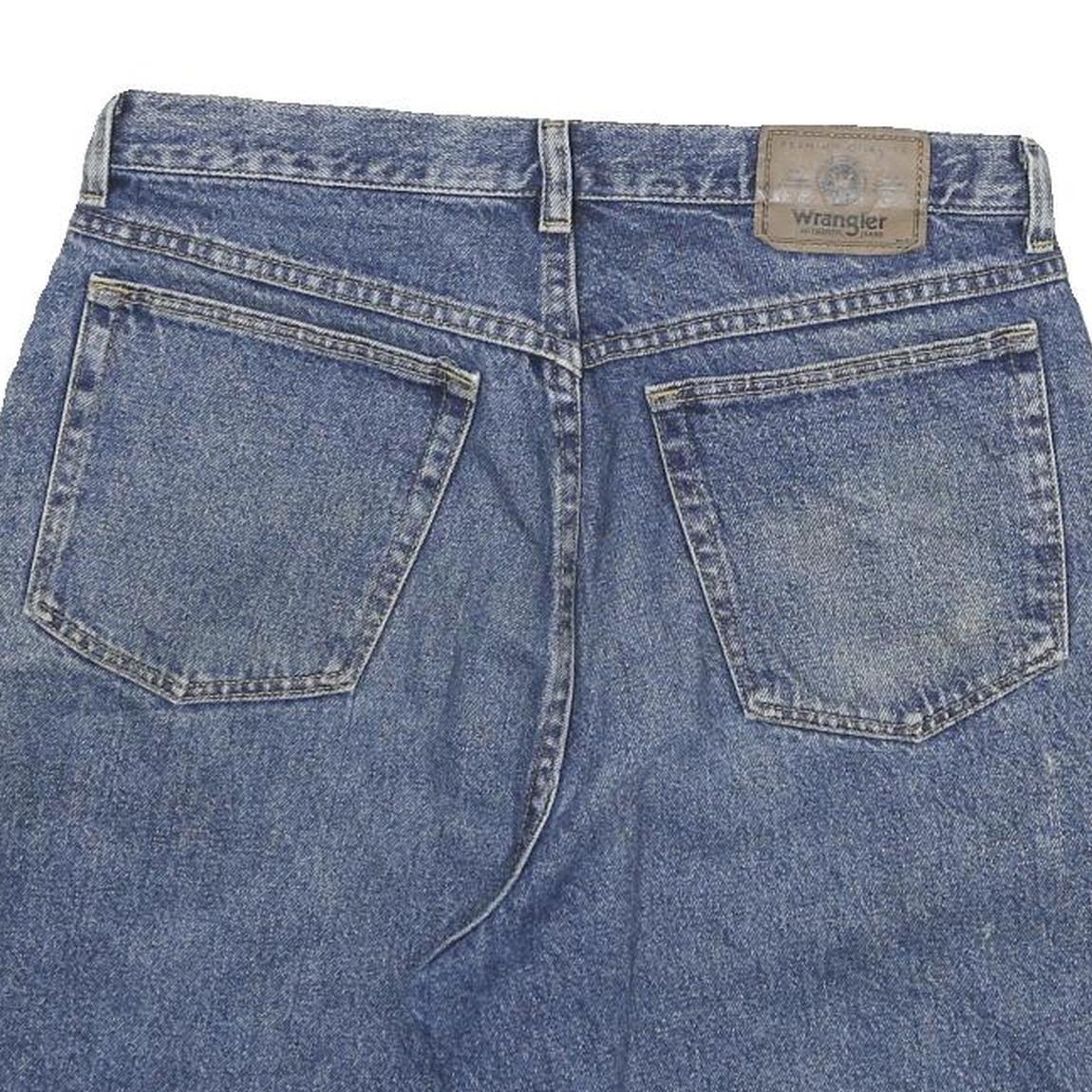 WRANGLER Mens Denim Blue Casual Shorts 2XL W33 Cotton Blend Classic Fit
