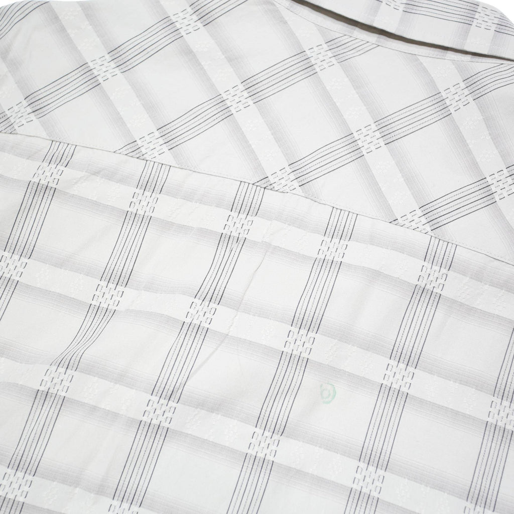 PENDLETON Mens White Grey Checked Cotton Blend Short Sleeve Shirt L Casual