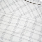 PENDLETON Mens White Grey Checked Cotton Blend Short Sleeve Shirt L Casual