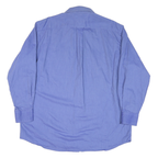 TOMMY HILFIGER Mens Blue Casual Shirt L Button Down Pocket Cotton Blend Classic
