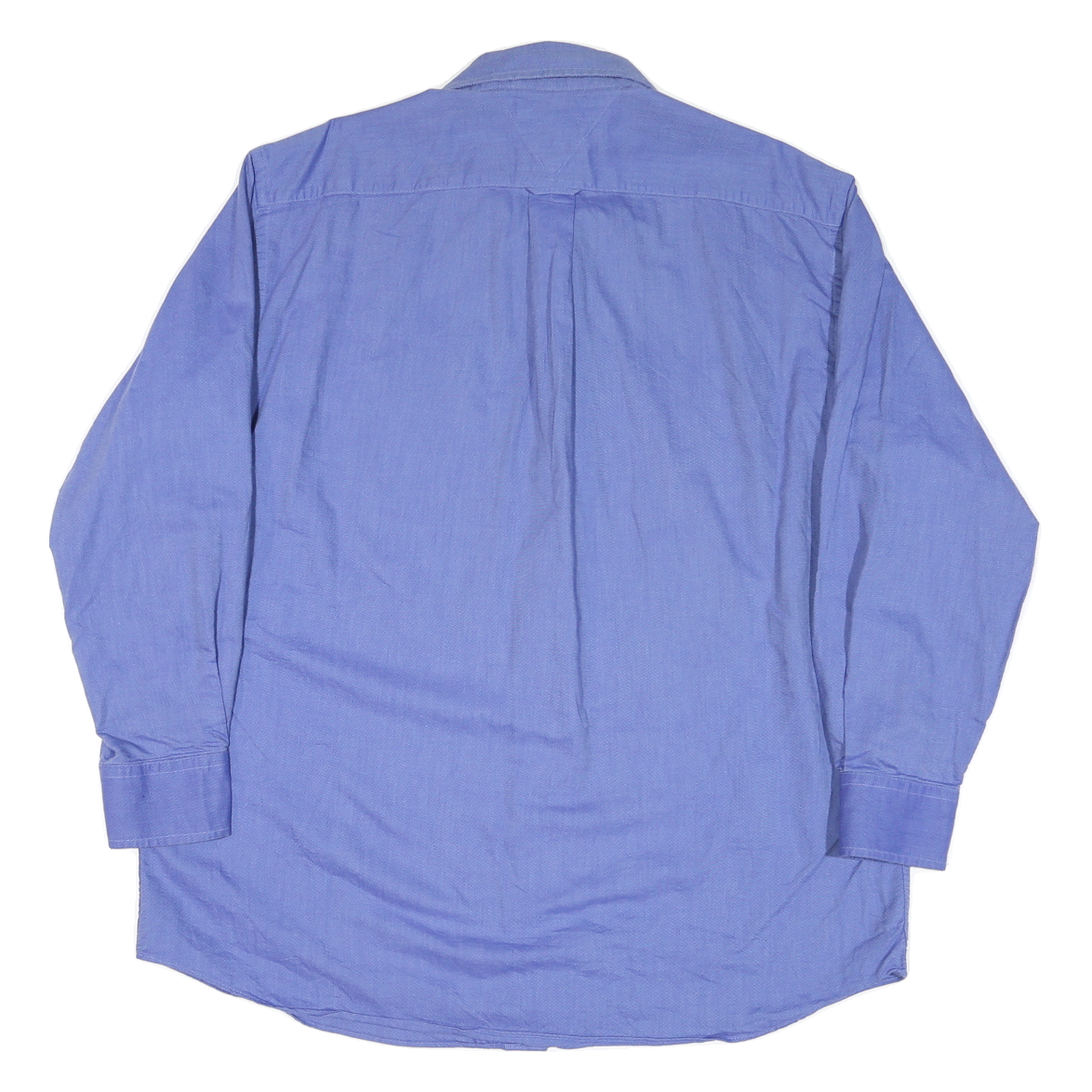TOMMY HILFIGER Mens Blue Casual Shirt L Button Down Pocket Cotton Blend Classic