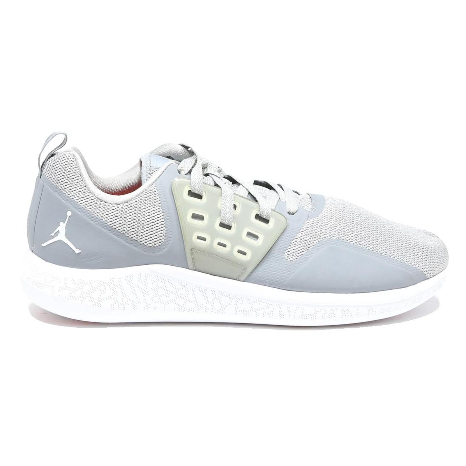 AIR JORDAN Trainer Mens Low Top Footwear Grey White Synthetic UK 11 Comfort Fit