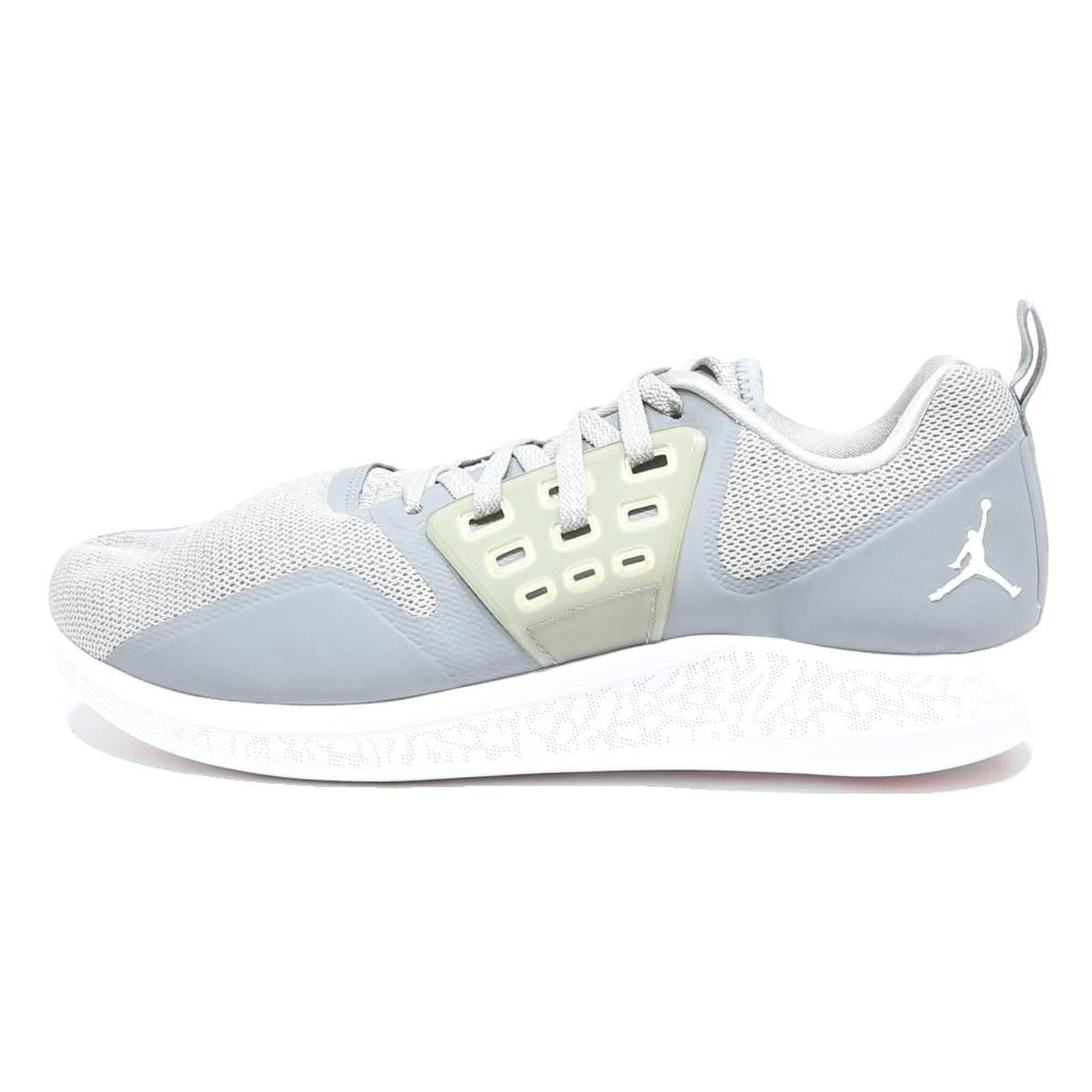AIR JORDAN Trainer Mens Low Top Footwear Grey White Synthetic UK 11 Comfort Fit